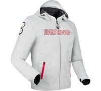 Bering Warwick, giacca tessile impermeabile S male Grigio Chiaro/Rosso