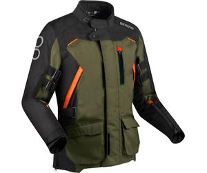 Bering Zephyr impermeabile Moto Tessile Giacca, Khaki/Nero, Taglia M