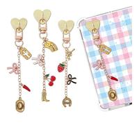 Berirexrion Catene per Kindle - 3 pezzi graziosi stivali da cowgirl accessori con gancio a cuore compatibile per e-reader/iPad/telefono, decorazione cowboy per lettori, amanti dei libri, donne, uomini