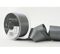 Berisfords 3501 Nastro di Raso Double Face, Poliestere, Grigio fumé, 35 mm, 20 unità