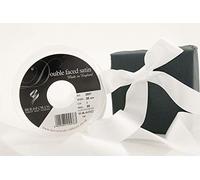 Berisfords 3501 Nastro Double-Face in Raso 20 m x 25 mm, Bianco