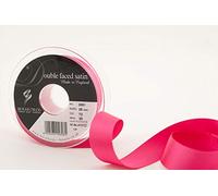 Berisfords 3501 Nastro Double-Face in Raso 20 m x 25 mm, Rosa Shocking