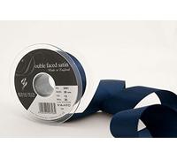 Berisfords 3501 Nastro Double-Face in Raso 20 m x 35 mm, Blu Navy