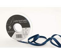 Berisfords 3501 Nastro Double-Face in Raso 20 m x 7 mm, Blu Navy