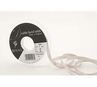 Berisfords 3501 Nastro Double-Face in Raso 20 m x 7 mm, Grigio Argento