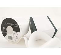 Berisfords 3501 Nastro Double-Face in Raso 20 m x 70 mm, Bianco