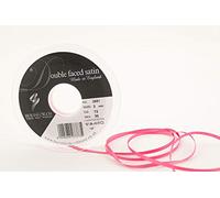 Berisfords 3501 Nastro Double-Face in Raso 30 m x 3 mm, Rosa Shocking