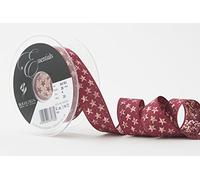 Berisfords Galaxy Nastro, Bordeaux/Rose Gold, 25 mm