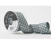 Berisfords Galaxy Nastro, Graphite/Silver, 35 mm