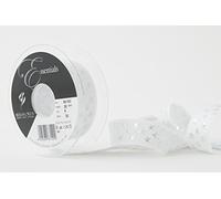 Berisfords Galaxy Nastro, White/Silver, 25 mm