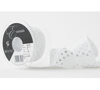 Berisfords Galaxy Nastro, White/Silver, 35 mm