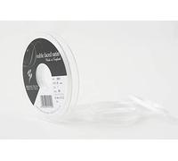Berisfords Nastro double face in poliestere satinato, bianco, 5 mm