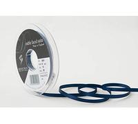 Berisfords Nastro double face in poliestere satinato, blu navy, 5 mm