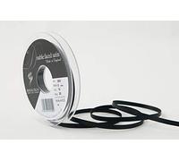 Berisfords Nastro double face in poliestere satinato, nero, 5 mm