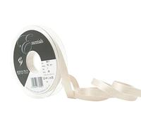 Berisfords - Nastro Satinato con Brillantini, Colore: Bianco