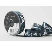 Berisfords Pheasants Nastro, Silver, 25 mm