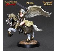 Berittene Valchiria Prima Miniatura Figura Angelo per Ttrpg Come D 5e Front Dsa
