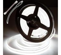 BERIXDEEP Strascia LED COB 5 Metri, Striscia LED Bianco Freddo con 480LEDs/m, Larghezza 8mm, CRI 90+, Striscia LED 5 metri DC24V per Camera da Letto, Cucina, Specchio (senza alimentazione), 6000K