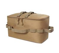 berjalan Borsa da campeggio per esterni, fornello a gas, tanica, pentola, borsa per il trasporto, borsa da picnic, pentole, utensili, organizer, kaki