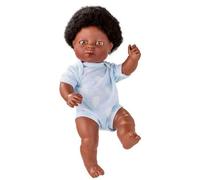 Berjuan Bambola Bambina Africana Neonata Con Vestiti 38 Cm