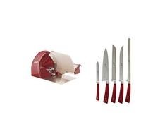 Berkel Affettatrice Home Line 250 Rossa + Set 5 Coltelli Chef Elegance Rosso