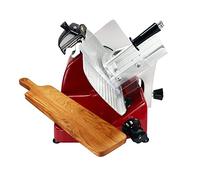 Berkel Affettatrice Pro Line XS 25 in rosso - affettatrice professionale per la vostra cucina + tagliere in legno fatto a mano, pezzo unico con bellissimo tagliere in legno a barile