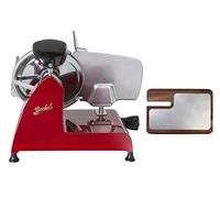 BERKEL - Affettatrice Red line 250 + Tagliere in frassino e acciaio inox (Rosso)