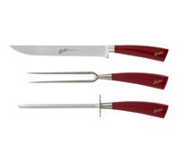 BERKEL Set 3 Coltelli da Arrosto Elegance Rosso