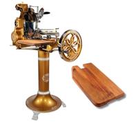 BERKEL VOLANO B114 Macchina da Taglio con Volano Oro con Piedino e Tagliere in Legno di Fassholz - Finitura Esclusiva, Macchina da Taglio Precisa per Prosciutto e Salame, Oggetto di Design per Cucina