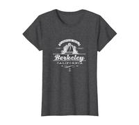 Berkeley CA Sailboat T-Shirt Vintage Nautical Backback Tee Maglietta, Donna, Grigio Scuro, L