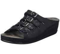 Berkemann Hassel, Pantofole Donna, Nero e Argento, 36 1/3 EU