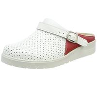 Berkemann Tec-PRO-brage, Zoccoli da Lavoro Unisex-Adulto, Bianco Weiß Rot, 35.5 EU