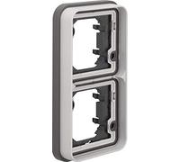 Berker 13293515 - Mascherina di Copertura a 2 Moduli, Colore: Grigio Chiaro W.1 4011334405146