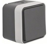 BERKER 30763505 - Wechselschalter AP W.1 grau