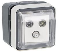 Berker 4011334404590 - Presa per Antenna LGR 12033535, Presa Singola a 3 Fori W.1