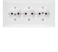 Berker 47661909 Socket outlet with cover plate - Type F - White - Thermoplastic