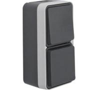 Berker 47803515 Combinazione interruttore/prese Superficie W.1 Grigio, Grigio l