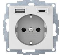 Berker 48041909 Steckdose SCHUKO/USB polarweiß matt