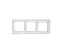 BERKER B.7 Cornice 3 scomparti vetro bianco/bianco opaco 10136909