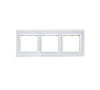 BERKER B.7 Cornice 3 scomparti vetro bianco/bianco opaco 10136909