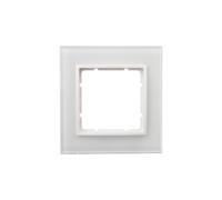 BERKER B.7 Cornice in vetro singolo bianco neve 10116909