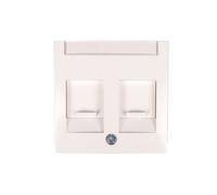 BERKER/B.Quadrat elemento centrale doppio bianco neve 11818989