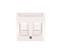 BERKER/B.Quadrato elemento centrale doppio bianco neve 11818989