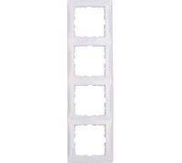 BERKER 10148989 - Placca quadrupla, p.1, bianco polare brillante