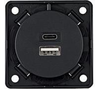 Presa USB-A / USB-C Berker a 2 uscite 230 V antracite