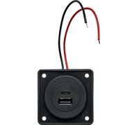 Berker integro presa di ricarica usb a + c 12 v grigio opaco