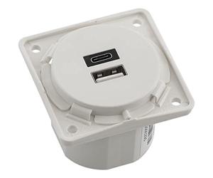 Berker Integro - Presa di ricarica USB USB-A, USB-C bianco opaco