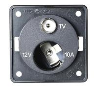 Berker Presa 12V ACCENDISIGARI + Presa Antenna TV BMP12ATV Camper Barca