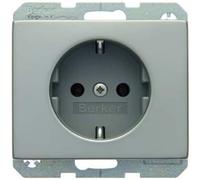 Berker 47157004 Hager - Type F - Stainless steel - Plastic,Thermoplastic - 250