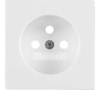 Berker Q.1 Q.3 Q.7 bianco - piastra con presa di terra